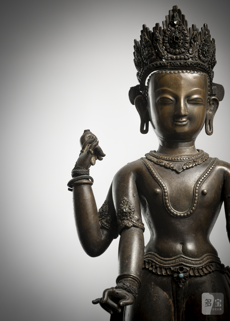 AN EMBOSSED COPPER FIGURE OF VISHNU - 图3